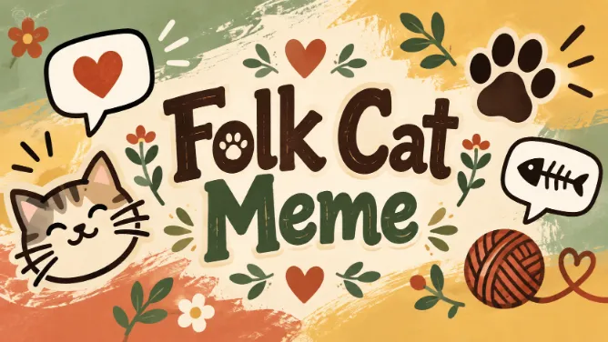 Folk Cat Meme